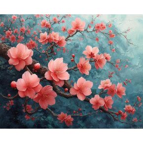 الطلاء Zuvrdiai حسب الرقم ، Petal Waltz الهادئ ، الكبار الكبار مجموعات الطلاء على أساس الأرقام ، هدية ديكور الغرفة لمهرجان عيد ميلاد (16 × 20 بوصة ، لا إطار) ، نابضة بالحياة