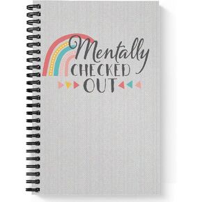 تم فحص Softcover من 5.5 "× 8.5" دفتر/مجلة حلزونية مضحكة ، 120 صفحات جامعية ، وغطاء لامع متين ، سليم سلكي. صنع في الولايات المتحدة