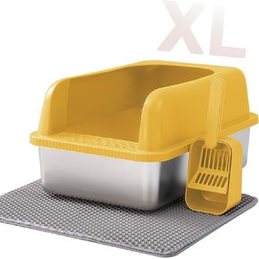Self Cleaning Litter Box Large Jumbo, Pull and Scoop Cat Litter Box with Enclosed Lid Odor Control， Scoop Free Kitty Box for Multi Cats