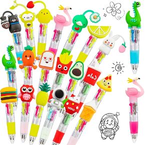 20Pcs Mini Multicolor Pens, Cute Multicolor Ballpoint Pens for Kids, Ballpoint Pen for Office School Supplies Students Children Present,Kids Gathering Favors