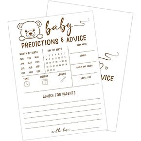 30 PCS Cute Bear Bear Prebonting Cards لعبة استحمام الطفل لصبي فتاة ، ألعاب على الوجهين جنس الجنس المحايد الكشف عن لوازم الحفلات والديكور-C09