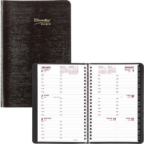 Brownline® 2025 Ossential Weekly Planner ، كتاب المواعيد ، 12 شهرًا ، من يناير إلى ديسمبر ، غلاف ناعم ، ملزم مزدوج الأسلاك ، أسود ، 8 "× 5" (CB100.BLK-25)