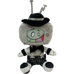 Mr. Puzzles Plush, SMG4 Plush Toy, 9.8inch Soft Plush Toy, SMG4 Game Fans Doll Gift for Kids and Adult, Gray-2