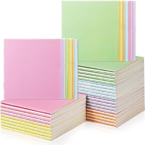 Faccito 60 Pack Mini Notebooks Bulk Collful Flant Books for Kids ، 4 × 4 بوصات ، اليوم الأول للمدرسة الجيب الدفترية Set Set Memo Notepadbook للعودة إلى لوازم المكاتب المدرسية ، 6 ألوان