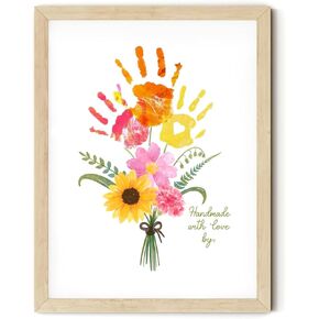 مجموعة فنون Physkoa Handprint Art - هدية عيد الأم من الأطفال - قوالب تذكار الأزهار - مركبة DIY Handprint For Mommy أو الجدة أو الأم المكافأة - هدية يوم الولادة لجدة أمي
