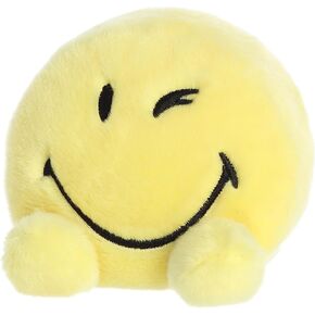 Aurora® Colorful SmileyWorld® Palm Pals™ Wink Stuffed Animal - Eye-Catching Designs - Whimsical Cuteness - Yellow 5 Inches