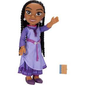 Jakks Pacific Disney's Wish's Doll Doll ، 14 " / 35 سم دمية مع عيون انعكاس ملكية وشعر مضفر يدوي ، تشمل اللباس والأحذية القابلة للإزالة للفتيات الذين تتراوح أعمارهم بين 3+