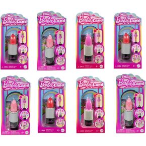 Dolls Barbie Mini Barbieland Fashionistas ، دمى 1.5 بوصة في أنبوب أحمر الشفاه ، Surprise Mance (قد تختلف الألوان والأنماط) - حزمة 6