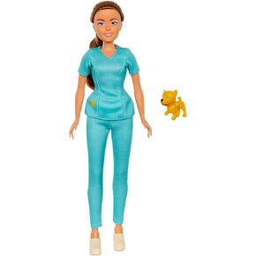 MGA's Dream Ella I AM A DreamElla Pet Vet Fashion Doll, Includes Scrubs Uniform, Puppy Dog, Brown Hair, Career Play Pretend Gift for Kids, Toys for Girls & Boys Ages 3 4 5+ Years