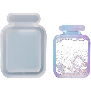 Clear Quicksand Silicone Mold for Resin Casting - DIY Crafts Shaker Mold Kit for Pendant, Keychain, Jewelry Making With Epoxy Fillers and Charms
