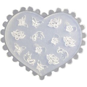 White DIY 3D Silicone Nail Art Decortive Design Mold Nail Making Tools Mould False Nails and Accessories Nail Art and Polish Foot, Hand and Nail Care ﻿