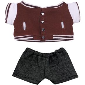 niannyyhouse Baseball Jacket Jeans 20cm Plush Doll Clothes 8in Doll Accessories (Dark Blue) in Kuwait