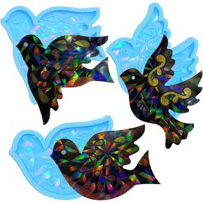 3pcs قوالب راتنج الطيور المجسم ، قوالب راتنج الطائر الطنان ، قوالب سلسلة مفاتيح السيليكون ثلاثي الأبعاد ، قالب راتنج الايبوكسي للحرف اليدوية ، الديكور المنزلي (الطائر الطنان)
