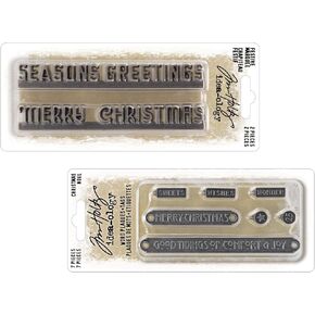 Tim Holtz Idea-ology Christmas 2024 Festive Marquee and Word Plaques and Tags