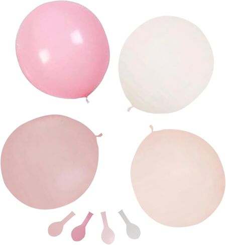 Boho Pink Balloon Arch Kit -134PCS Retro Blush Pastel Pink Balloons, Shatterproof & Easy Assembly for Baby Showers, Birthdays, Weddings, Girls' Party Decor in Saudi Arabia
