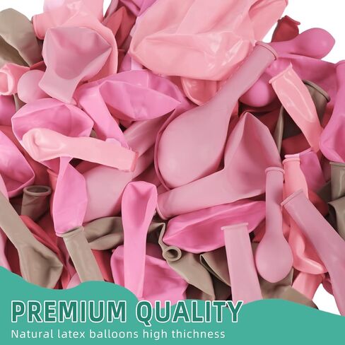 Boho Pink Balloon Arch Kit -134PCS Retro Blush Pastel Pink Balloons, Shatterproof & Easy Assembly for Baby Showers, Birthdays, Weddings, Girls' Party Decor in Saudi Arabia
