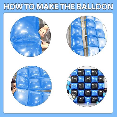 Pearl Blue and White Square Foil Balloon Wall,19 Inches Double Sided Chrome Square Balloons Tunnel Arch Kit for Birthday,Bachelorette,Anniversary,Baby Shower Party Decorations in Saudi Arabia