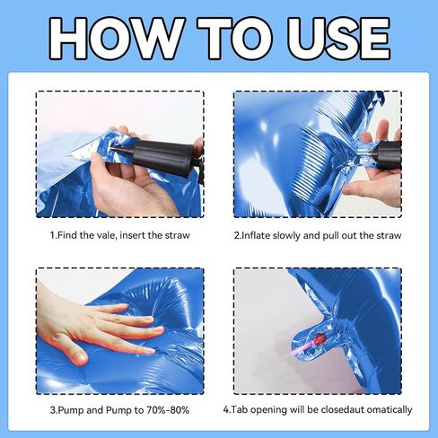 Pearl Blue and White Square Foil Balloon Wall,19 Inches Double Sided Chrome Square Balloons Tunnel Arch Kit for Birthday,Bachelorette,Anniversary,Baby Shower Party Decorations in Saudi Arabia