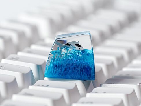 Datkey the Koi Fish Keycap Resin Custom koi sa key profile cap rgb لوحة المفاتيح Cherry Mx Mexhical Koi Fish Resin Handmade Keycap (Red Koi (خلفية برتقالية أسود) ، SA) in Saudi Arabia
