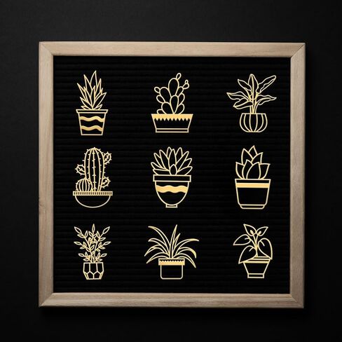 OLYCRAFT 9pcs 1.6x1.6 Inch Golden Metal Stickers Potted Plants Metal Stickers Cactus Aloe Self Adhesive Stickers Plants Theme Epoxy Stickers Metal Sticker for DIY Scrapbooks Epoxy Resin Decoration in Saudi Arabia