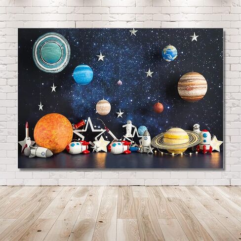 MEHOFOND 7x5ft Outer Space Photography Backdrop Universe Planet Star Galaxy Astronaut Rocket Kids Birthday Party Decoration Boy Portrait Photo Background Props Banner in Kuwait