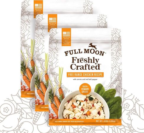 Full Moon NAE Freshly Crafted Homestead Turkey Recipe Frozen Fresh Dog Food 64 Oz (Pack of 3) in Kuwait