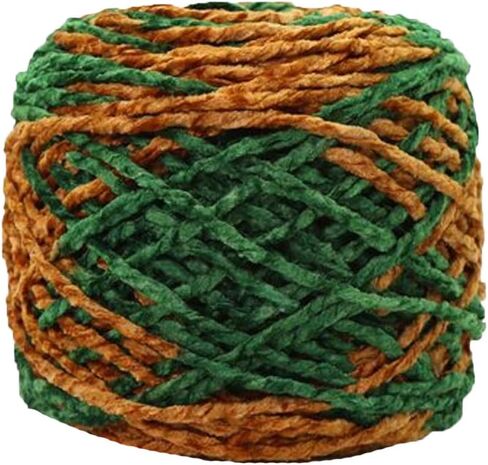 200g Multicolor Chenille Velvet Yarn for Hand Knitting Sweater, Scarf, Hat, Shoes - Orange, Red, White in Saudi Arabia