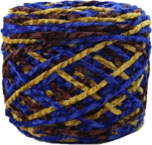 200g Multicolor Chenille Velvet Yarn for Hand Knitting Sweater, Scarf, Hat, Shoes - Orange, Red, White in Saudi Arabia