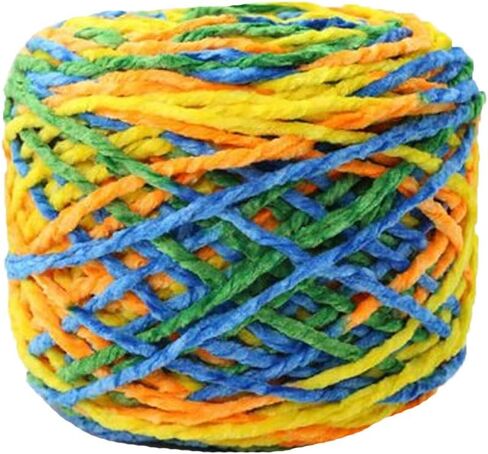 200g Multicolor Chenille Velvet Yarn for Hand Knitting Sweater, Scarf, Hat, Shoes - Orange, Red, White in Saudi Arabia