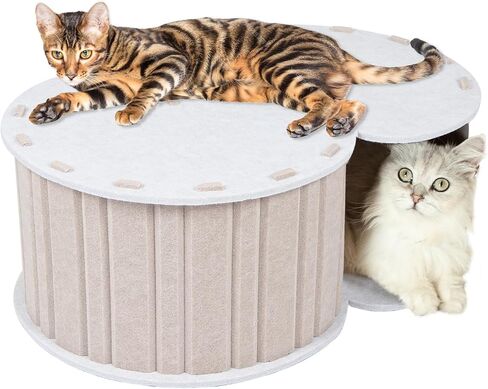 Cat House for Indoor Cats,Multi-Compartment Cat Tunnel for Multiple Cats Hide and Seek,Cat Hideway Cave with Cloud Shape for Puppy Up to Sofa and Cat Indoor Use in Saudi Arabia