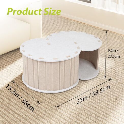 Cat House for Indoor Cats,Multi-Compartment Cat Tunnel for Multiple Cats Hide and Seek,Cat Hideway Cave with Cloud Shape for Puppy Up to Sofa and Cat Indoor Use in Saudi Arabia