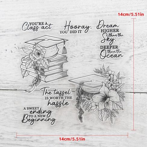 LZBRDY Graduation Season Parents Friends Greetings Clear Stamps Metal Cutting Dies Set for Card Making & DIY Scrapbooking Supplies in Kuwait