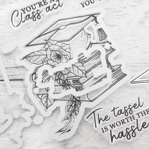 LZBRDY Graduation Season Parents Friends Greetings Clear Stamps Metal Cutting Dies Set for Card Making & DIY Scrapbooking Supplies in Kuwait