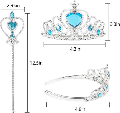Princess Dress up Princess Wands Tiaras and Crowns for Little Girls Princess Party Supplies Tiara Wand set Pink in Kuwait
