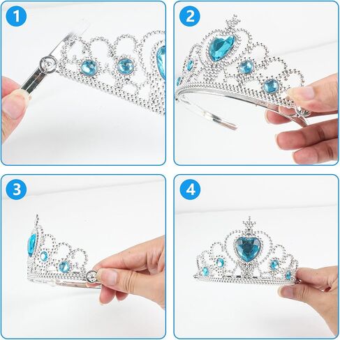 Princess Dress up Princess Wands Tiaras and Crowns for Little Girls Princess Party Supplies Tiara Wand set Pink in Kuwait