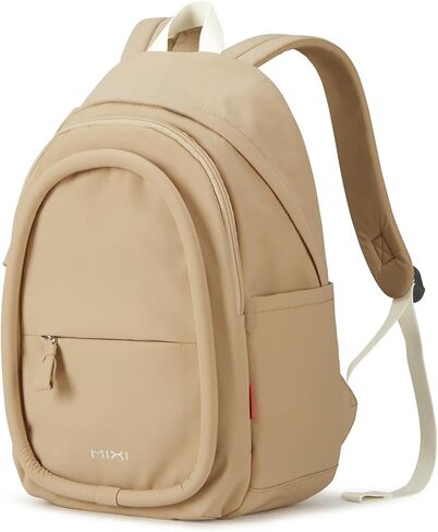 mixi Sweet Design Women Backpack Girls Cute Book Bag with Shockproof 15.6" Laptop Pocket Casual Daily Light Weight, Milky Apricot in Kuwait