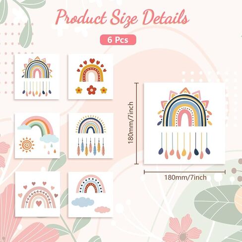 ملصقات لوحة تبديل الضوء ملصقات ملصقات 6pcs 7 "x7" الطائر الطنان والزهور للمنزل المنزل مكتب المطبخ ديكور ، قشر مضحك وعصا ملصقات الجدار الخفيفة للتشويش in Saudi Arabia