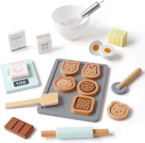 PairPear Wooden Toys Lemonade Playset,Kids Play Food Pretend Play Lemonade Stand Kit,Play Kitchen Grocery Maket Acessories Gift for Toddler Girls and Boys 3 Years+ in Kuwait