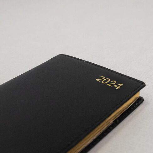 Letts of London® Belgravia 2025 Weekly/Monthly Appointment Book and Planner, 12 Months, January to December, Vertical, Slim Size, 6.625" x 3.25", English, Black (C33SUBK-25) in Kuwait