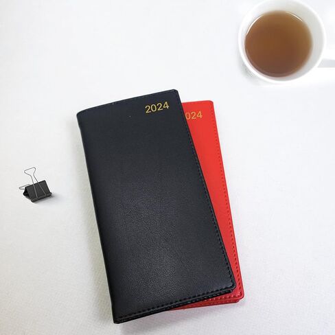 Letts of London® Belgravia 2025 Weekly/Monthly Appointment Book and Planner, 12 Months, January to December, Vertical, Slim Size, 6.625" x 3.25", English, Black (C33SUBK-25) in Kuwait