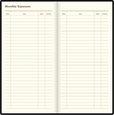 Letts of London® Belgravia 2025 Weekly/Monthly Appointment Book and Planner, 12 Months, January to December, Vertical, Slim Size, 6.625" x 3.25", English, Black (C33SUBK-25) in Kuwait