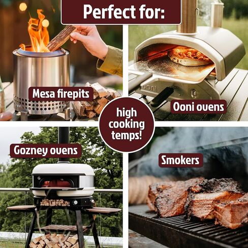 محمص البلوط 5 بوصة الطبخ العالمي الحطب - 14 رطل. ~ 1000CUIN الفرن الممتاز تجفيف الخشب للطهي للشوايات والمدخنين و Ooni ، Solo ، Bertello Pizza Ovens (خشب البلوط الأحمر والأبيض) in Kuwait