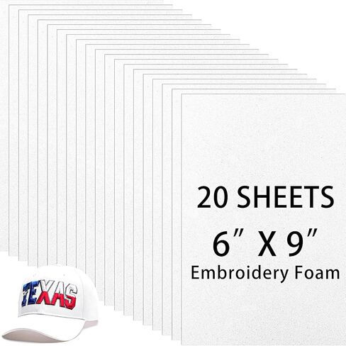 innconee 20 pcs 3mm Eva Foam Foam Sheets for 3D Terbroidery Arts and Marters ، مشاريع DIY ، الخياطة اليدوية ، اللحف ، القبعات ، أزياء تأثيري ، الوسائد (أبيض ، 6 × 9 بوصات) in Kuwait