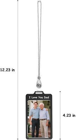 Car Rearview Mirror Hanging Metal Photo Frame, Drive Safe Cute Mini Picture Holder Frames, Car Rear View Mirror Decor Accessories (Black - Drive Safe) in Saudi Arabia