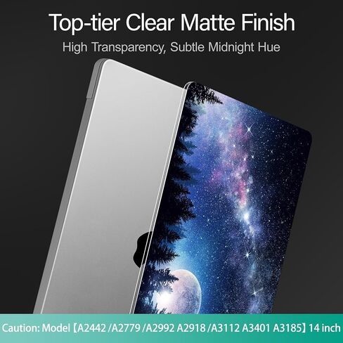 Tuiklol for MacBook Pro 14 inch Case 2025-2021 Model A3434 M5 A3112 A3401 A3185 M4 /A2918 A2992 M3/A2779 M2/A2442 M1/Pro/Max Chip, Bracket Hard Shell Case with Screen Protector, Clear in Kuwait