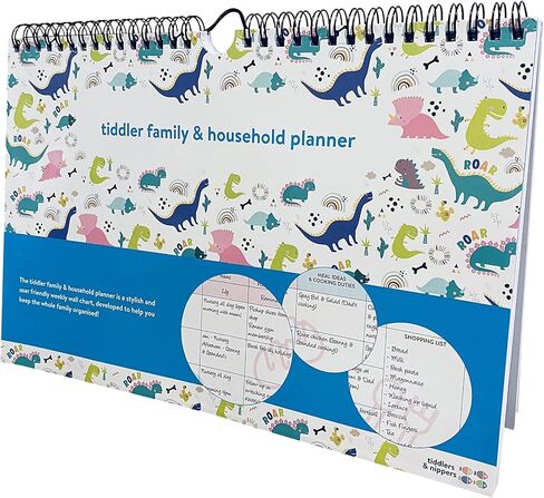 tiddler Family & Household Planner | Undated Weekly Family Organizer/Planner Calendar | Clever Layout in A4 Size (11.7" x 8.3") | Space for 6 People & 1 Years Planning | Features (Fabulous Fairies) in Kuwait