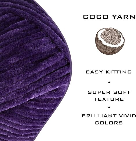2 Pack Velvet Yarn for Crocheting – CocoYarn - Chenille Chunky Yarn for Hand Knitting, Fluffy Soft Plush Amigurum Bulky Baby Blanket Yarn for Crochet 100g (Green-60) in Saudi Arabia