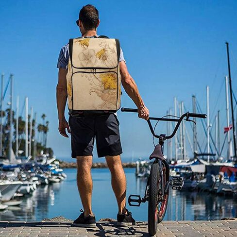 Naanle Stylish Honey Bees and Wildflowers Retro Style Casual Daypack College Students Multipurpose Backpack Large Travel Hiking Bags Computer Bag for Men Women in Saudi Arabia