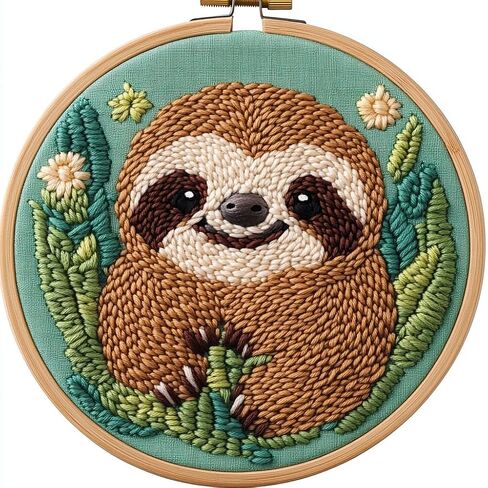 DIY Punch Needle Kits for Beginners Green Sea Turtle with Hoop Embroidery Punch Needle Starter Craft Set Easy for Adults and Children Festival Gift and Decoration 20x20cm-5 in Saudi Arabia