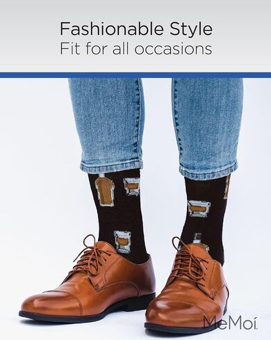 MeMoi Whiskey Bar Conversational Bamboo Blend Men's Socks in Saudi Arabia